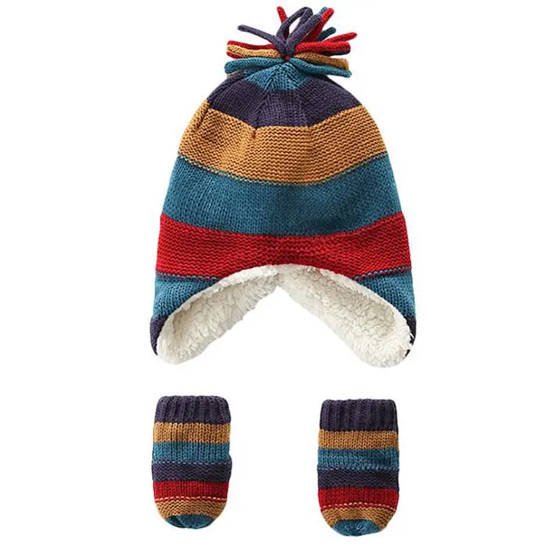knit kids 2 pk beanie glove