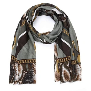 chain print ladies fashion scarf