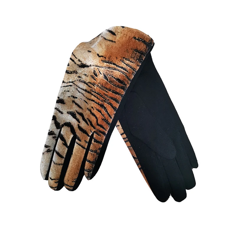 ladies glove animal print