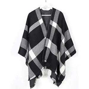 double print ladies poncho