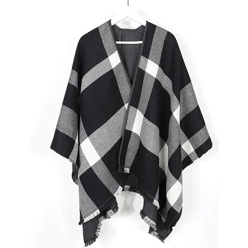 double print ladies poncho