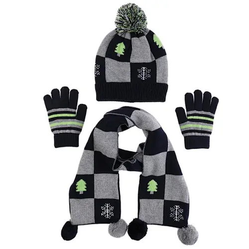 kids set 3pk beanie scarf glove