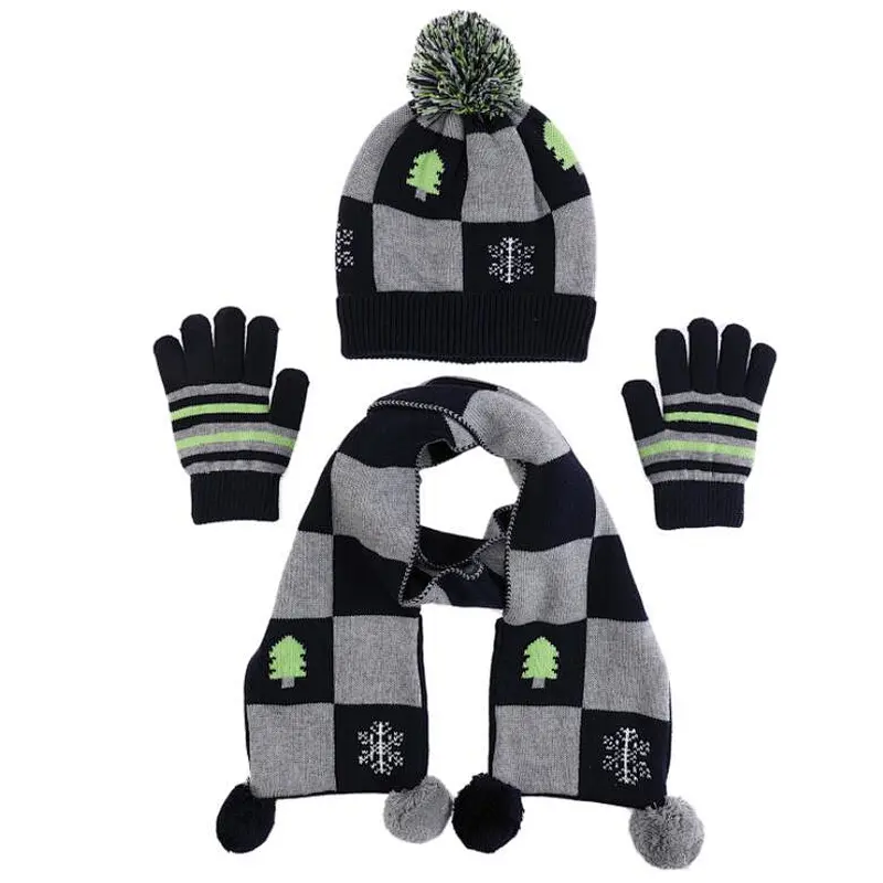 kids set 3pk beanie scarf glove