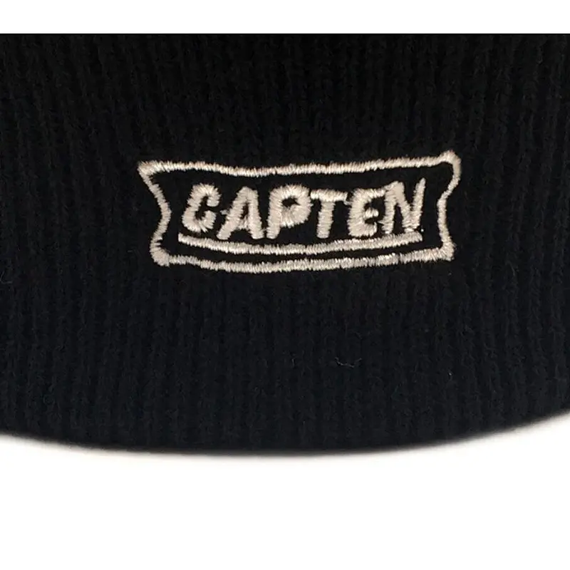 knit beanie label embroidery logo