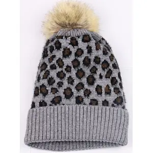 ladies beanie leo print