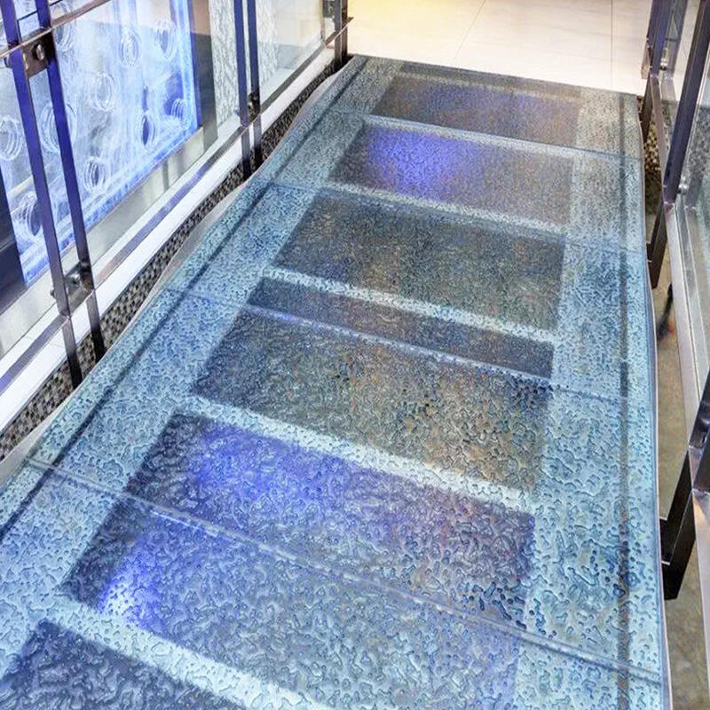 Vidrio laminado antideslizante irrompible estructural transitable para piso