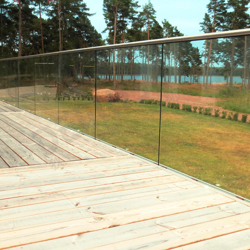 12mm tempered glass panel for deck railing handrail