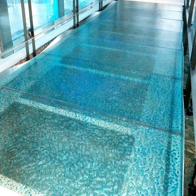Walkable structural unbreakable anti slip laminated glass for floor