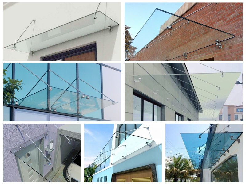 10mm tempered glass for canopy awning-jimy glass
