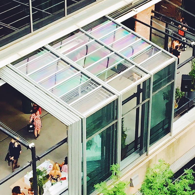 Motorized movable sliding retractable 5+9A+5mm insulating glass roof