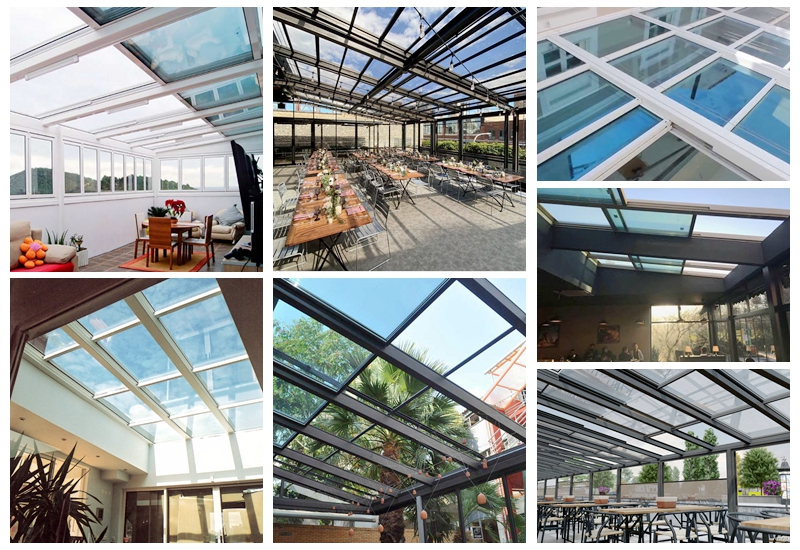 5+9A+5mm insulating glass retractable roof-Jimy Glass