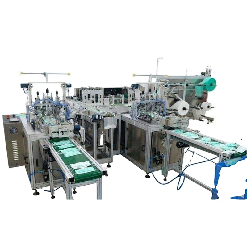 3 Plys disposable fold mask production line PPE Medical non-vowen Mask Face Making Machine