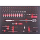 Automotive Tools EVA Tray 82PCS 1/4"& 1/2"Socket Set
