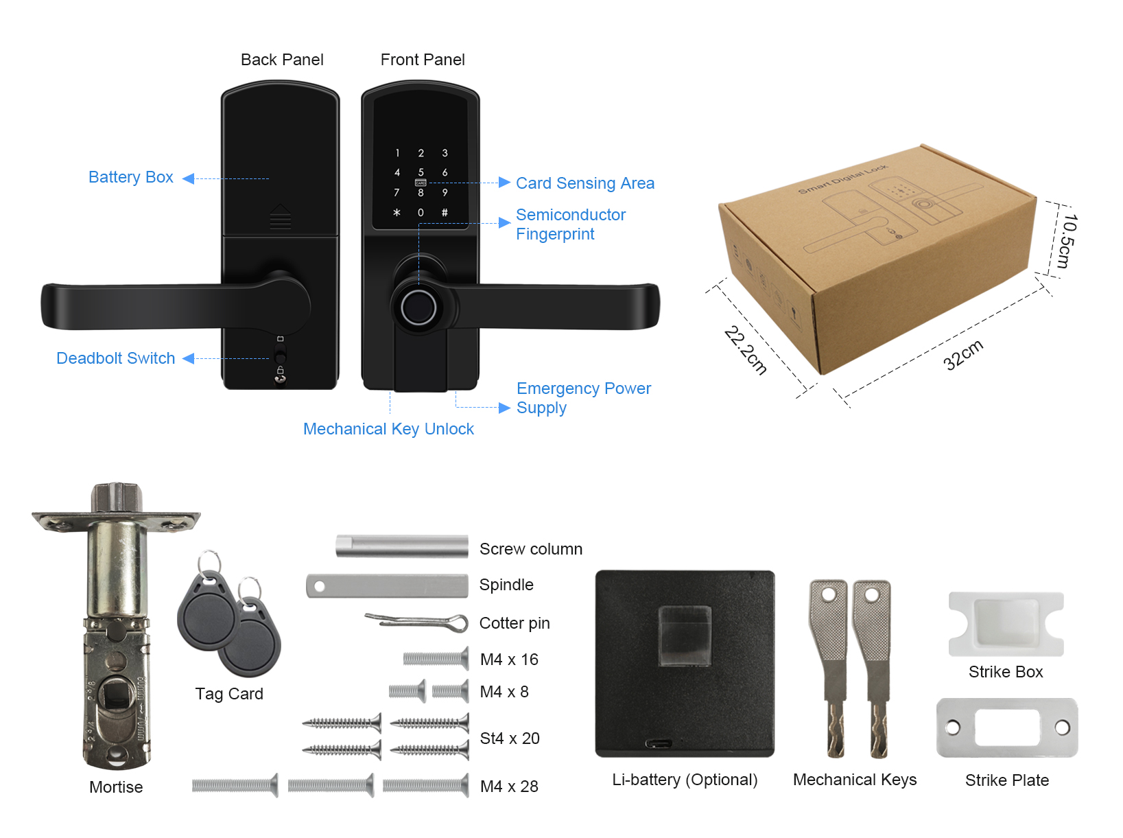 Secukey Smart Lock with Tuya Bluetooth packing