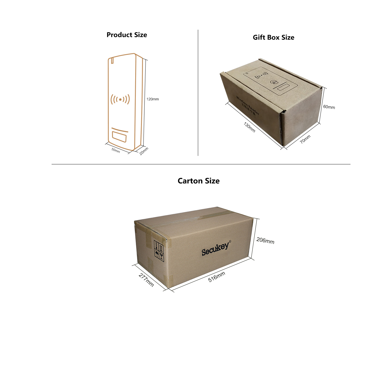 AWID reader dimensions and packing information