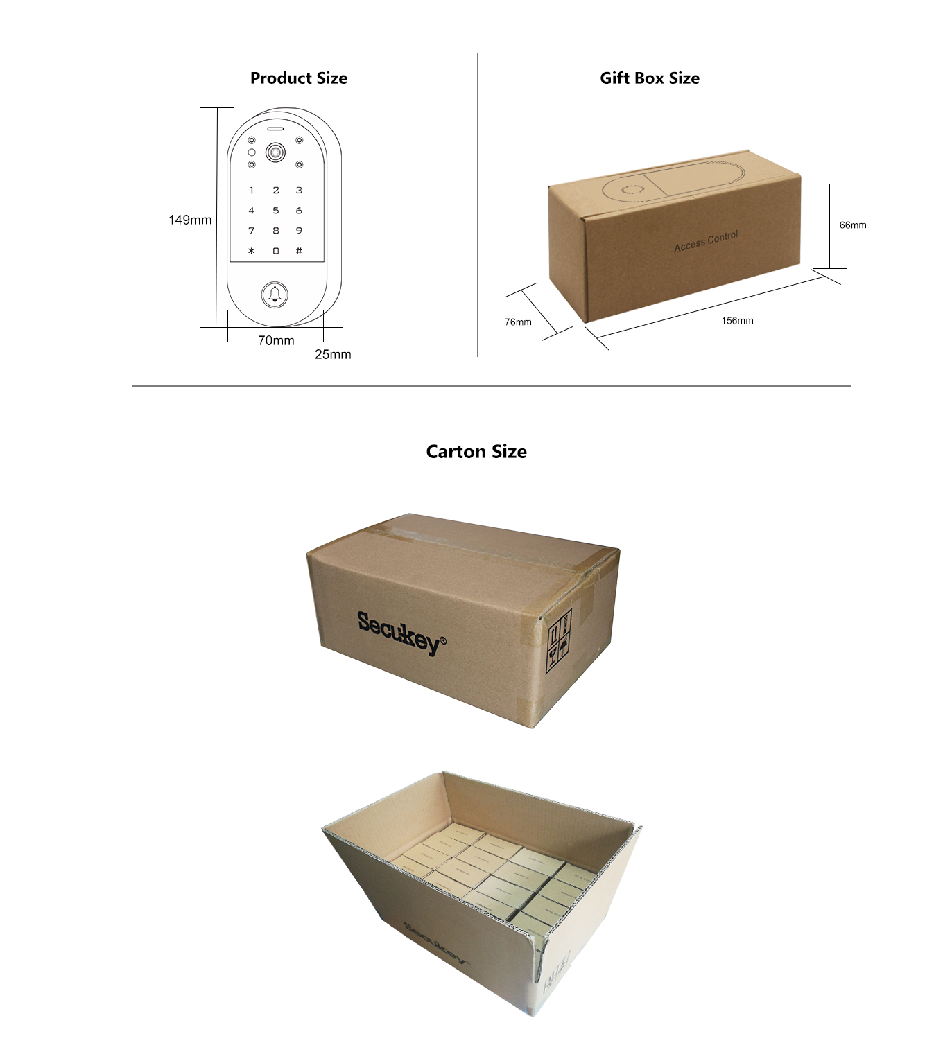 package of video door phone with intercom