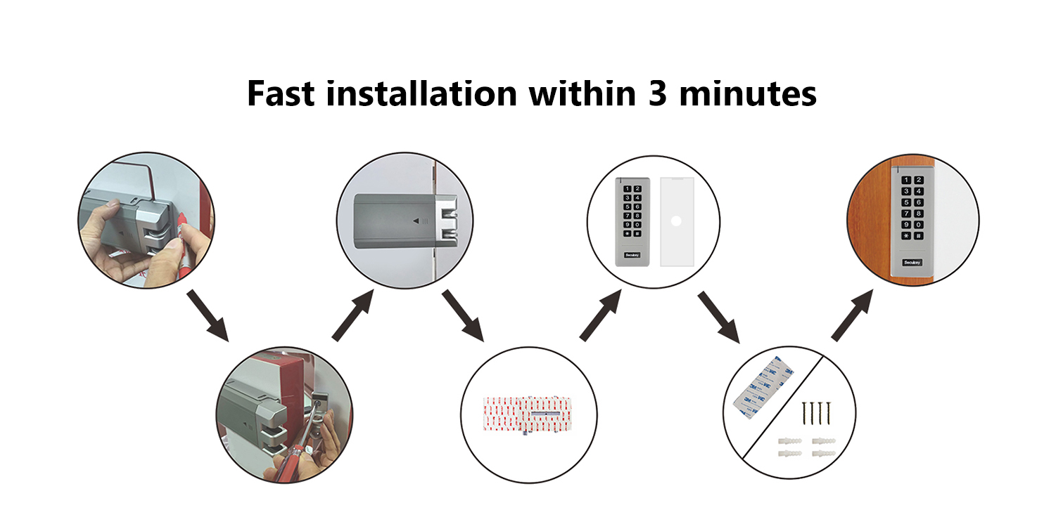 how to install wireless remote control door lock system