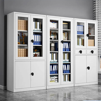 Fingerprint cabinet lock installed in office drawer and gym locker