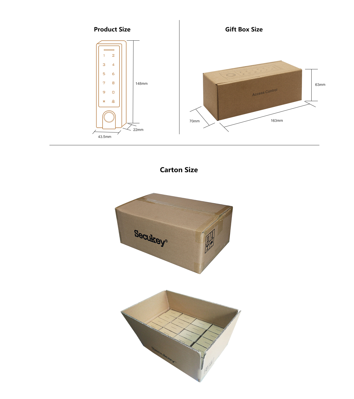 Package of WIFI Access Control Card Reader