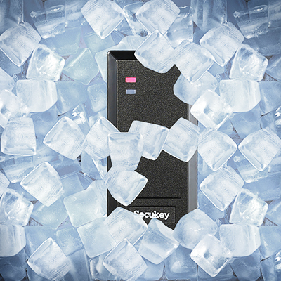 Le lecteur Wiegand 26 bits S2-R fonctionne à une température de fonctionnement basse de -40 °C pour les environnements extrêmement froids