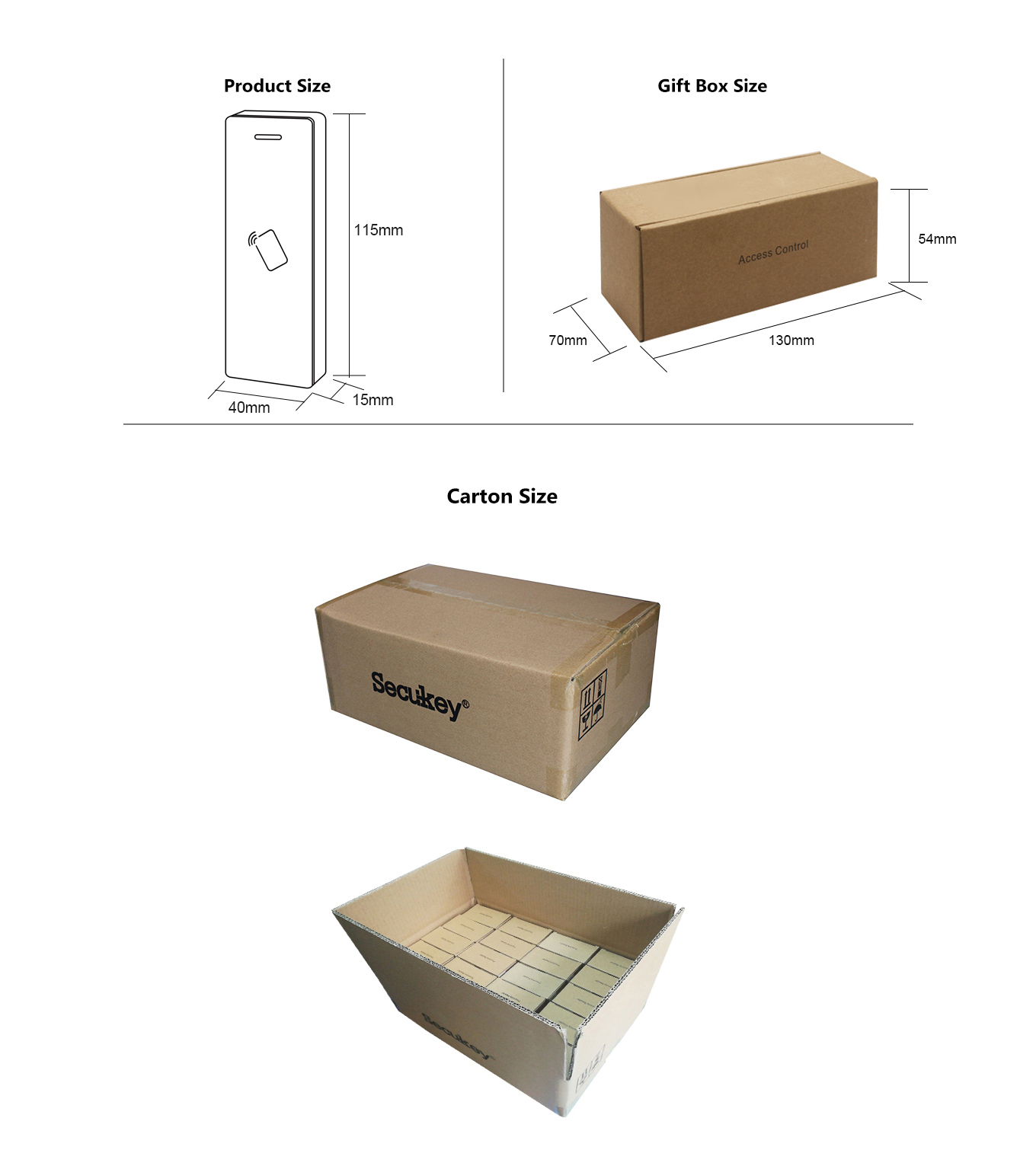 package of Wiegand Access Control Reader