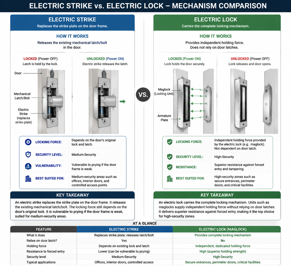 electric lock vs electric strike