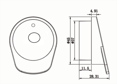 size of RFID fingerprint cabinet lock