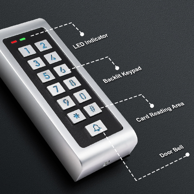 teclado com código antivandalismo para controle de acesso