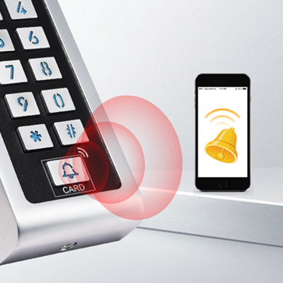 Clavier intelligent et contrôle d'accès par carte avec bouton de sonnette