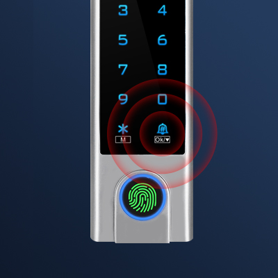 Touch keypad access control with doorbell