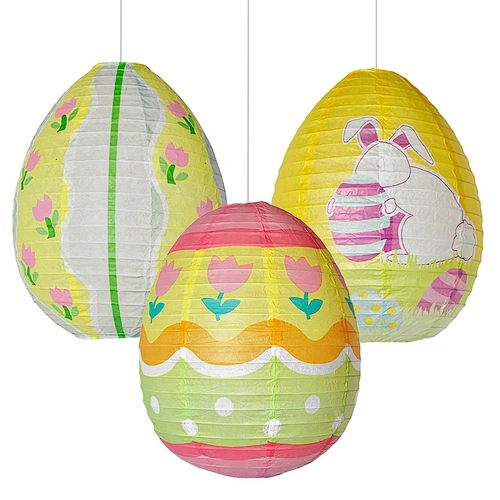 Egg lanterns Easter paper lanterns Easter egg paper lanterns