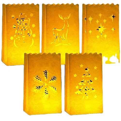 HKH Wholesale Customized Pattern Biodegradable Luminary Paper Candle Bags