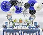 tissue black blue paper garland party decorations