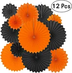 Black and Orange paper fan decoration