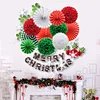 red green and white color paper christmas decoration