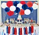 Navy Blue Red White theme paper party decoration sets