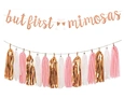 Rose Gold Glittery  paper tassel
