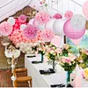 pink wedding decoration paper lantern paper pompom kits