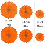 Black and Orange paper fan decoration