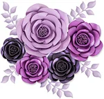 wedding purple theme paper flower decoration