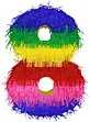 birthday colorful number pinata decoration