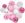 pink wedding decoration paper lantern paper pompom kits