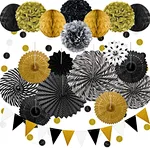 Black and Golden theme decoration paper kits