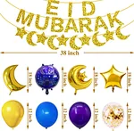 Eid Mubarak Decoration Glitter  Banner