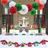 red green and white color paper christmas decoration
