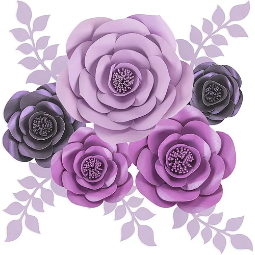 HKH purple theme Wedding decoration party decoration  paper flower