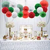 red green and white color paper christmas decoration