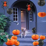 halloween decoration 3D paper pumpkin honeycomb paper lantern