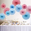 blue theme party decoration papre fan