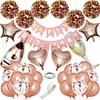 Rose Gold theme birthday party decoration